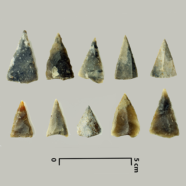 Altneolithische Pfeilspitzen aus Silex